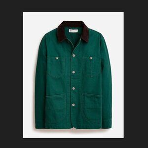 J Crew Wallace & Barnes lightweight twill chore jacket Green/Teal Size Small